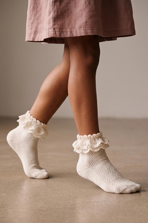 Katia&Bony Kız Çocuk Çorap 12601G2001 Ekru Katia&Bony Kız Çocuk Çorap 12601G2001 Ekru