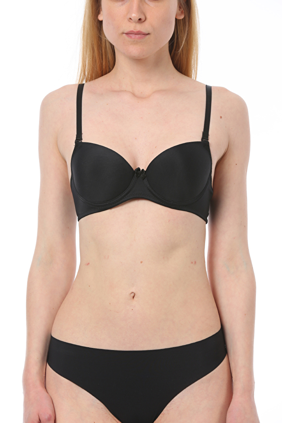 Nbb Balenli Desteksiz Kadın Sütyen 3569 Siyah