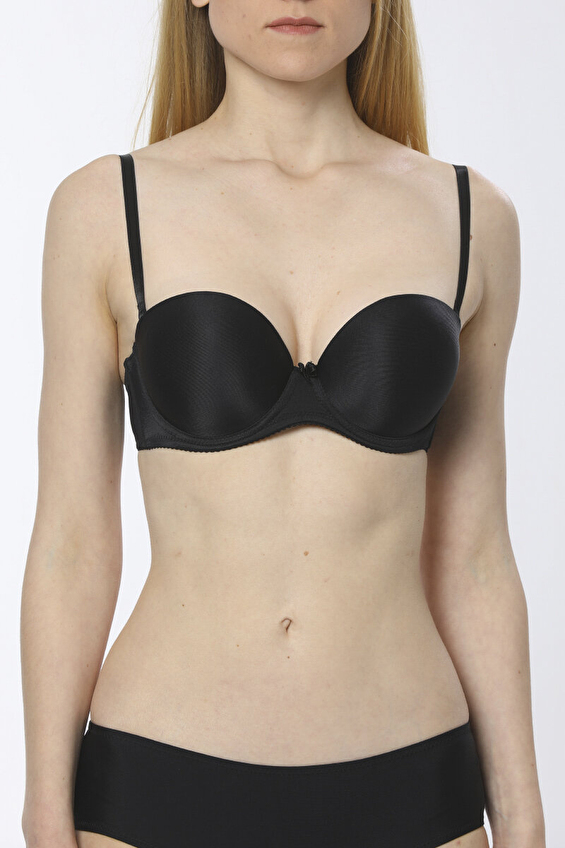 Nbb Destekli Kadın Tam Dolgulu Straplez Sütyen 3631 Siyah Nbb Destekli Kadın Tam Dolgulu Straplez Sütyen 3631 Siyah