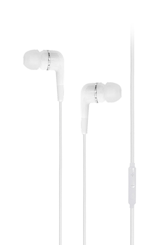 Mojue WE01 Kumandalı ve Mikrofonlu Kulakiçi Kulaklık-Beyaz