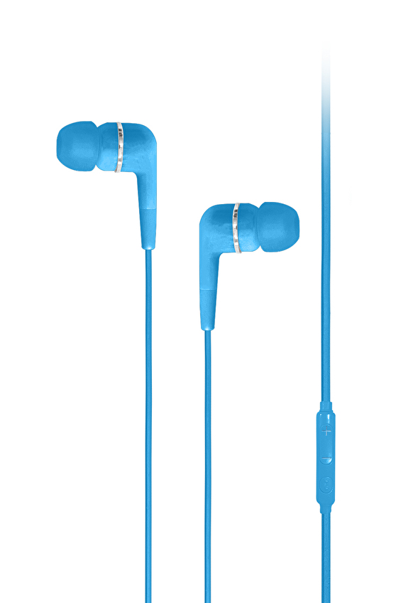 Mojue WE01 Kumandalı ve Mikrofonlu Kulakiçi Kulaklık-Mavi