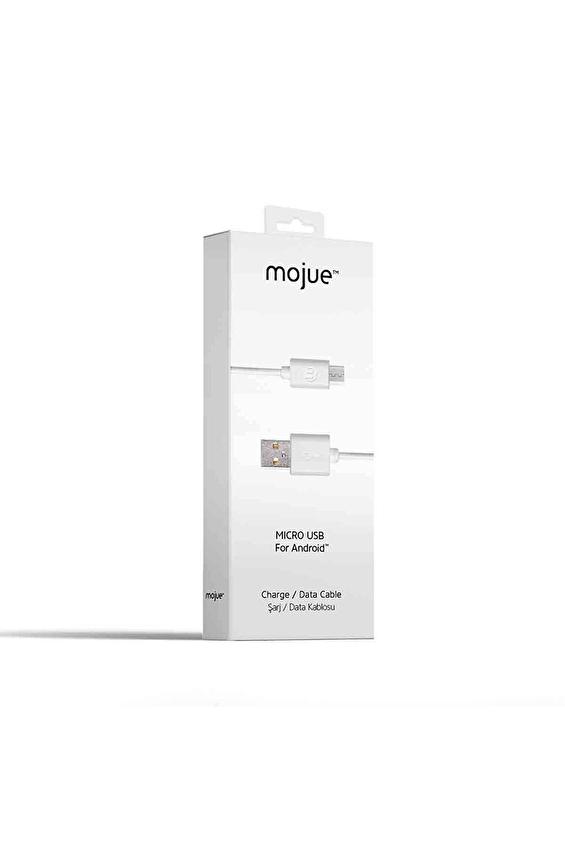 Mojue Şarj ve Veri Aktarım Kablosu Micro USB Beyaz Mojue Şarj ve Veri Aktarım Kablosu Micro USB Beyaz