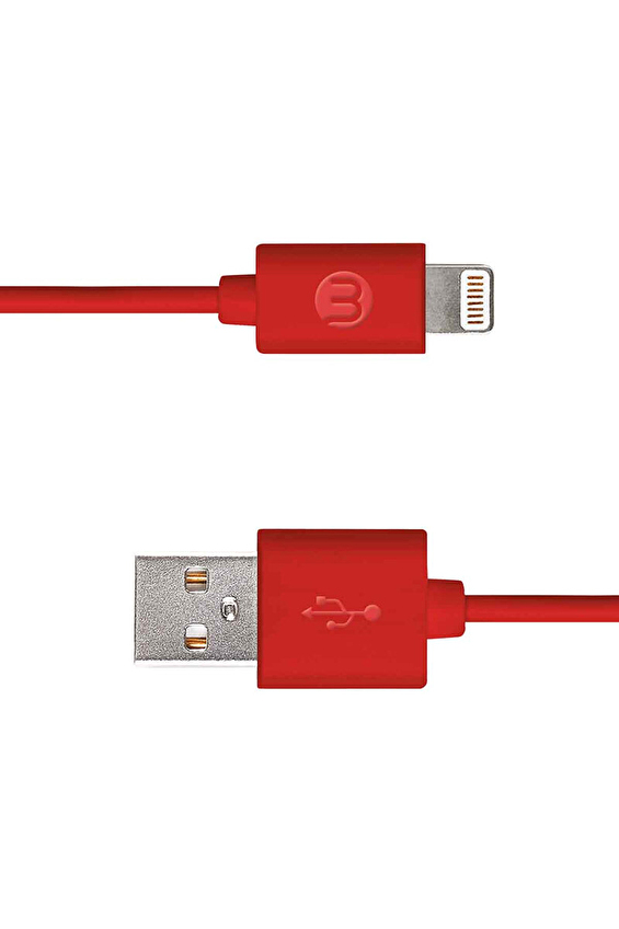 Mojue Şarj ve Veri Aktarım Kablosu Lightning Kırmızı