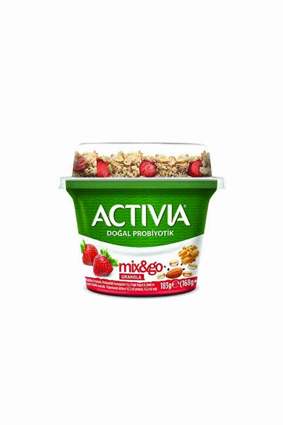 Danone Activia Mix&Go Çilekli, Çiyalı ve Yulaflı Granola & Probiyotikli Yoğurt