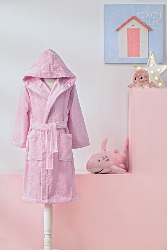 Özdilek Girl Unicorn Kapüşonlu Kadife Çocuk Bornozu 1/2 Yaş Özdilek Girl Unicorn Kapüşonlu Kadife Çocuk Bornozu 1/2 Yaş