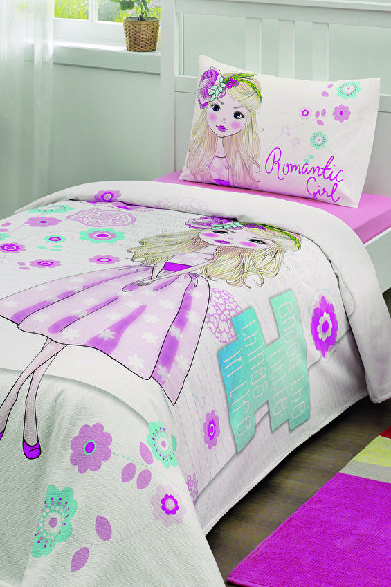 Özdilek Romantic Girl Tek Kişilik Pike Takımı Özdilek Romantic Girl Tek Kişilik Pike Takımı