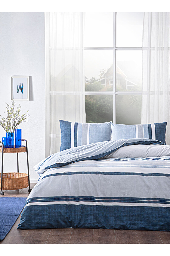 Floretta Blauw Çift Kişilik Nevresim Takımı Floretta Blauw Çift Kişilik Nevresim Takımı