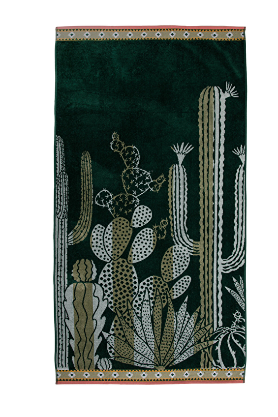 Özdilek Cannes Cactus Kadife Plaj Havlusu 86x162 cm