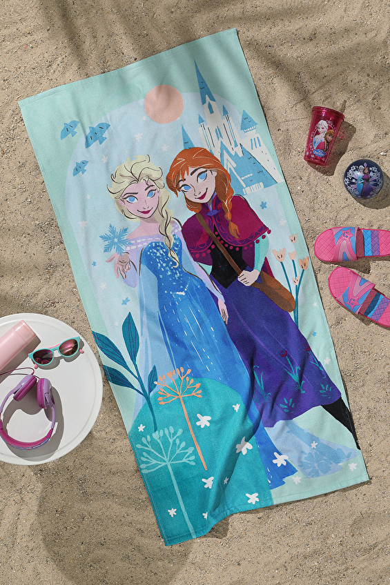 Özdilek Frozen Spring Time Disney Lisanslı Kadife Plaj Havlusu 60x120 cm