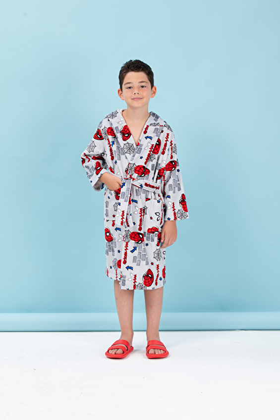 Özdilek Spiderman Wall Lisanslı Kapüşonlu Çocuk Bornozu 5/6 Yaş Özdilek Spiderman Wall Lisanslı Kapüşonlu Çocuk Bornozu 5/6 Yaş