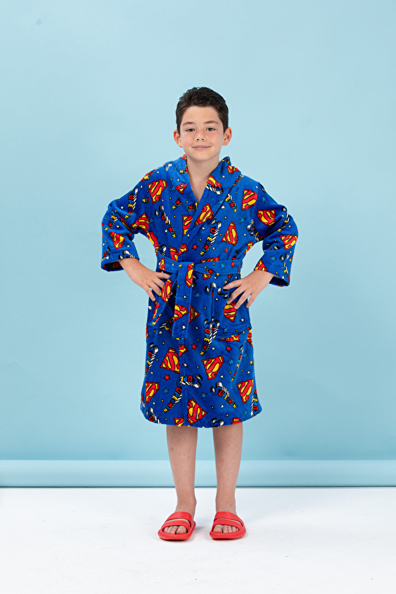 Özdilek Superman Planet Lisanslı Kapüşonlu Çocuk Bornozu 7/8 Yaş Özdilek Superman Planet Lisanslı Kapüşonlu Çocuk Bornozu 7/8 Yaş