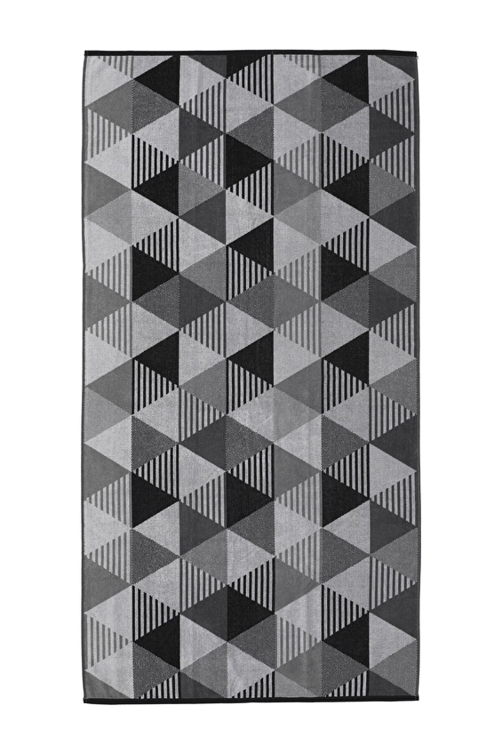 Özdilek Cannes Monument Black Kadife Plaj Havlusu 86x162 cm