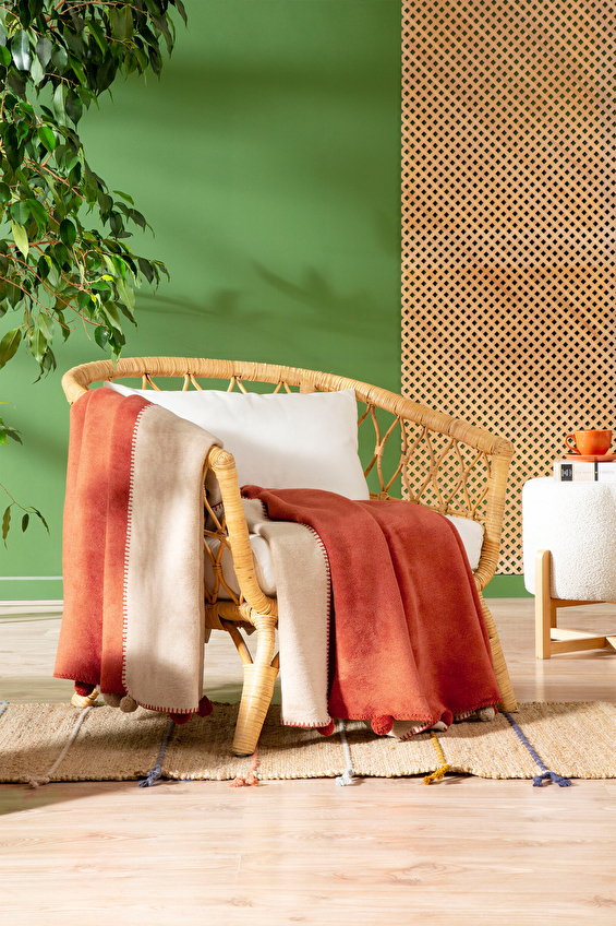 Özdilek Colourist Ponponlu Çift Kişilik Çift Taraflı Pamuklu Battaniye 180x220 cm Özdilek Colourist Ponponlu Çift Kişilik Çift Taraflı Pamuklu Battaniye 180x220 cm