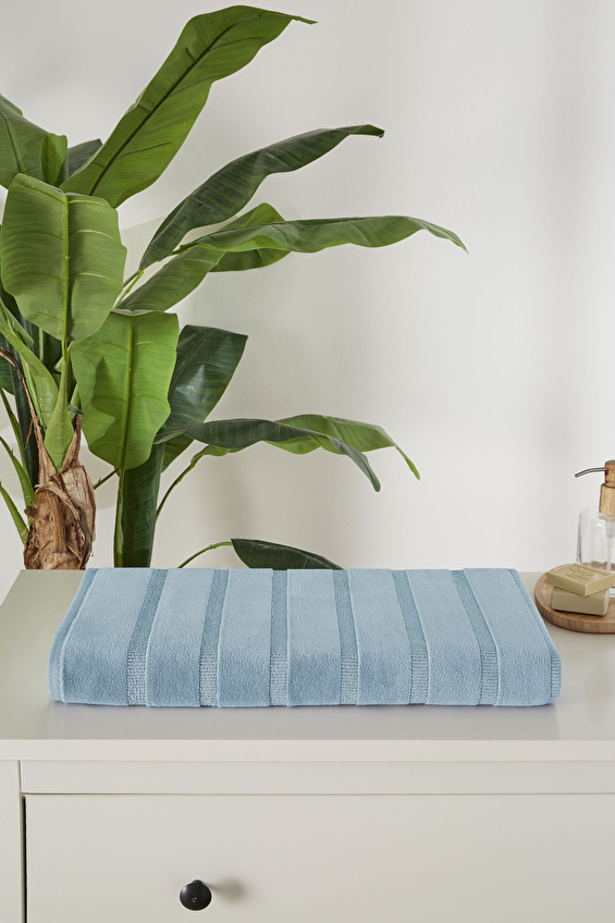 Sadem Organik Stripe Banyo Paspası 60x100 cm Mavi Sadem Organik Stripe Banyo Paspası 60x100 cm Mavi