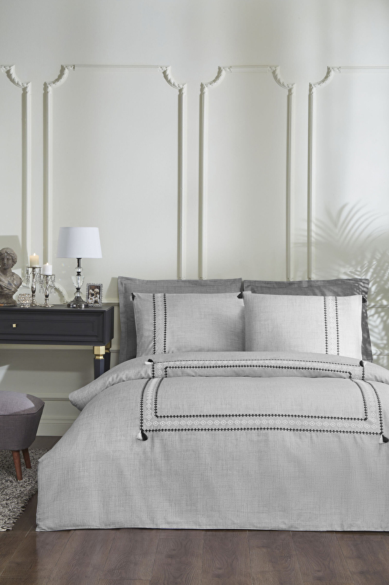 Sadem Organik Neutral Çift Kişilik Saten Nevresim Takımı Sadem Organik Neutral Çift Kişilik Saten Nevresim Takımı