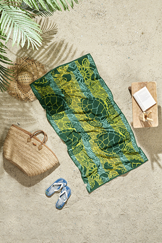 Özdilek Nice Swimming Turtles Plaj Havlusu 70x150 cm Özdilek Nice Swimming Turtles Plaj Havlusu 70x150 cm