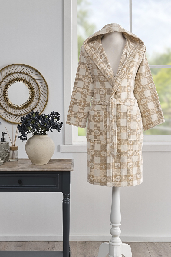 Özdilek Shell Plaid Kadife Kapüşonlu Bornoz Özdilek Shell Plaid Kadife Kapüşonlu Bornoz
