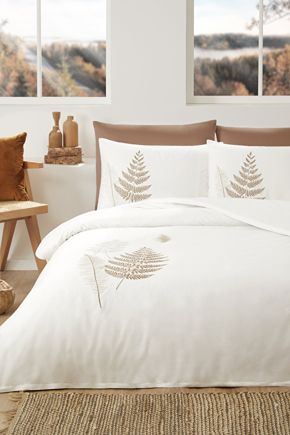 Özdilek Cotton Bliss King Size Nakışlı Saten Nevresim Takımı Özdilek Cotton Bliss King Size Nakışlı Saten Nevresim Takımı