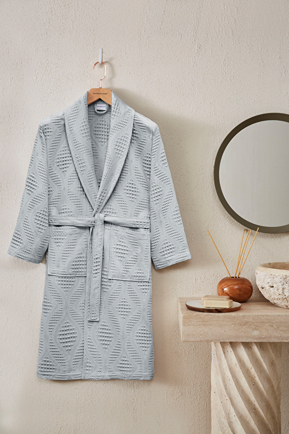 Cottons & Clouds Lattice Şal Yaka Bornoz Cottons & Clouds Lattice Şal Yaka Bornoz