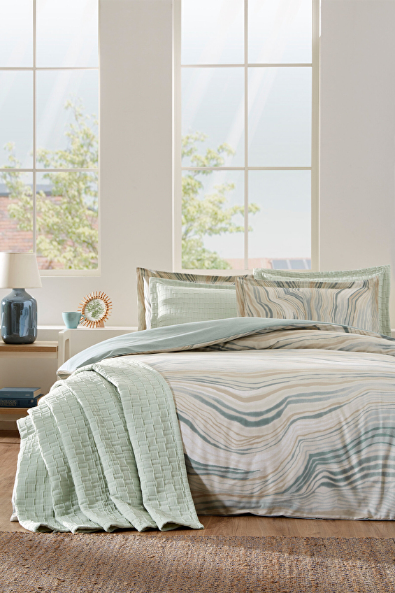 Özdilek Natural Marble Çift Kişilik Yatak Örtülü Nevresim Takımı Özdilek Natural Marble Çift Kişilik Yatak Örtülü Nevresim Takımı