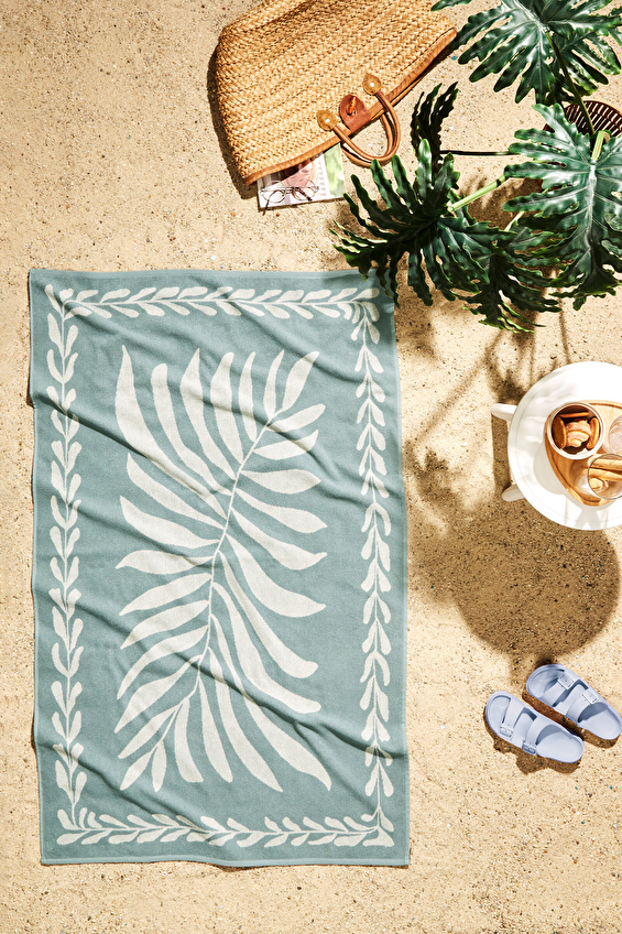 Özdilek Sun Boho Leaf Plaj Havlusu 90x150 cm Özdilek Sun Boho Leaf Plaj Havlusu 90x150 cm