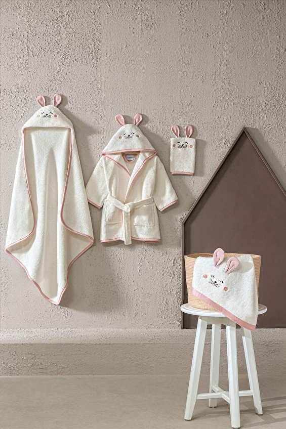 Cottons & Clouds Little Rabbit Nakışlı Kese