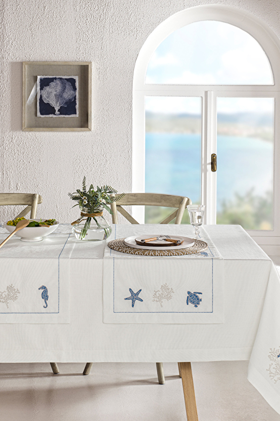 Özdilek Ocean Deep Masa Örtüsü 160x260 cm Özdilek Ocean Deep Masa Örtüsü 160x260 cm