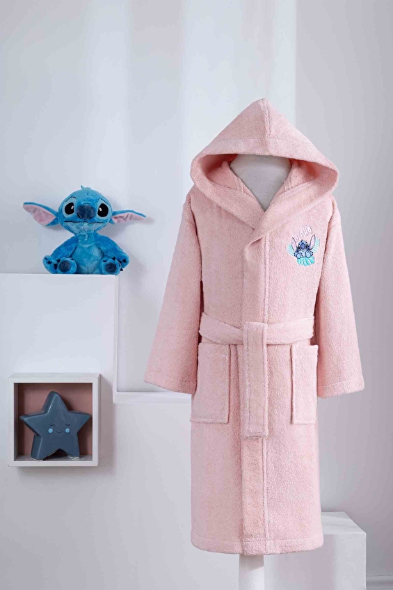 Özdilek Stitch Disney Lisanslı Çocuk Bornoz 3/4 Yaş