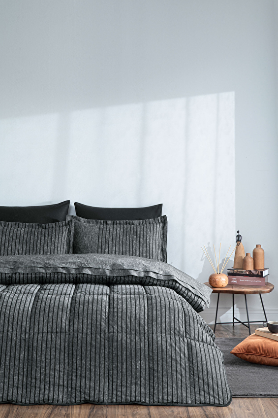 Özdilek Noir Tek Kişilik Uyku Seti EVTEKSTILI-689987 Antrasit Özdilek Noir Tek Kişilik Uyku Seti EVTEKSTILI-689987 Antrasit