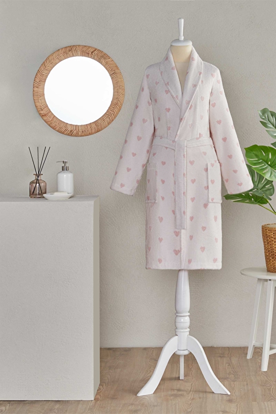 Floretta Heart Şal Yaka Bornoz Floretta Heart Şal Yaka Bornoz