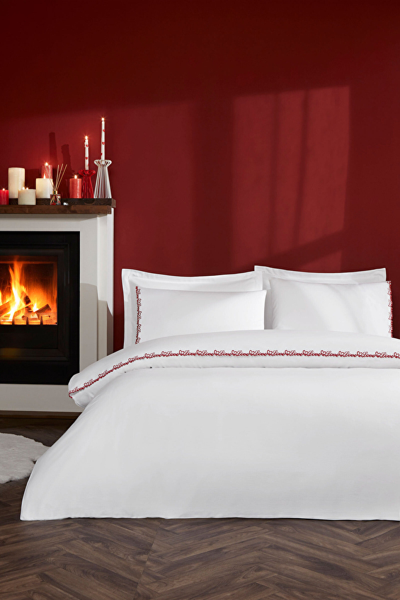 Özdilek Love Way Çift Kişilik Nakışlı Saten Nevresim Takımı Özdilek Love Way Çift Kişilik Nakışlı Saten Nevresim Takımı