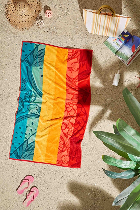 Özdilek Sunwave Tropical Mix Plaj Havlu 90x150 cm Özdilek Sunwave Tropical Mix Plaj Havlu 90x150 cm