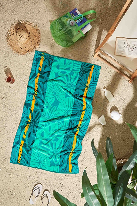 Özdilek Sunwave Jungle Breeze Plaj Havlu 90x150 cm Özdilek Sunwave Jungle Breeze Plaj Havlu 90x150 cm