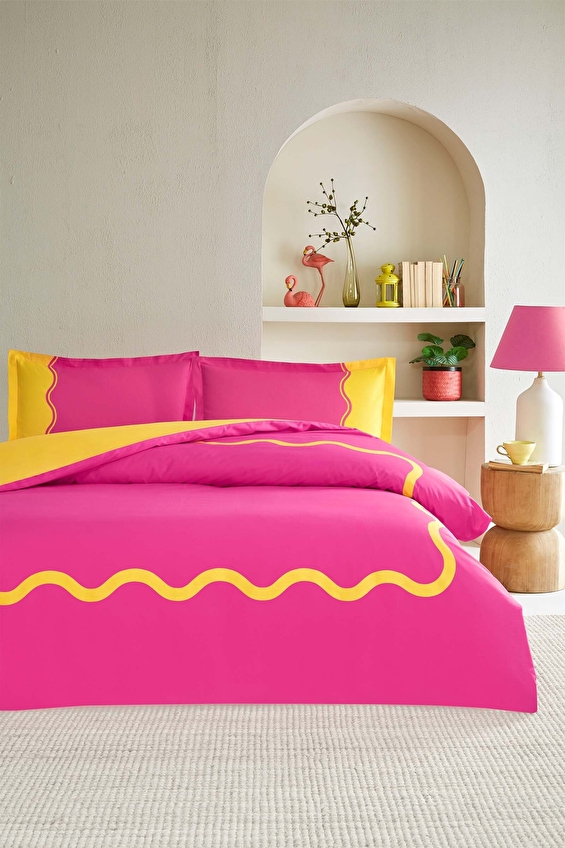 Özdilek Neon Wave Çift Kişilik Lastikli Çarşaf Nevresim Takımı Özdilek Neon Wave Çift Kişilik Lastikli Çarşaf Nevresim Takımı