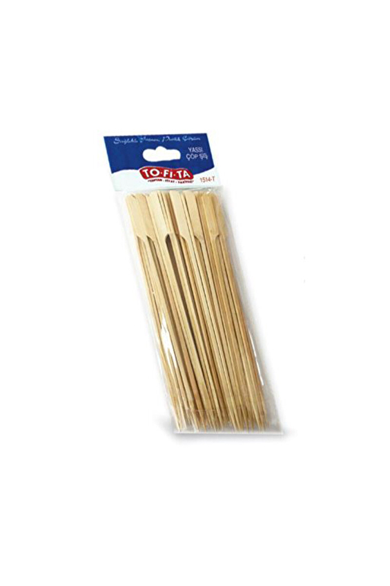 Tofita Yassı Çöp Şiş 25cm 50'Lİ