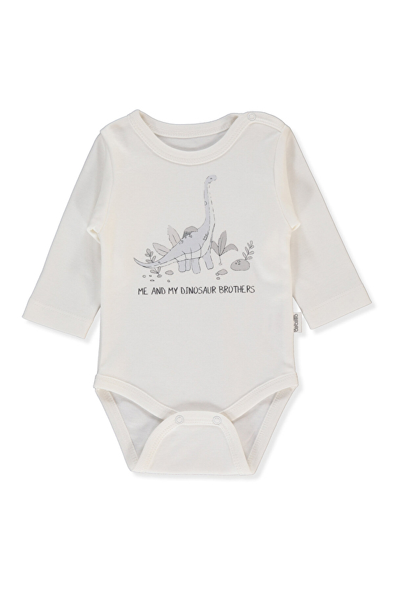 Bebetto Uzun Kol İnterlok Bebek Body T3969 Ekru Bebetto Uzun Kol İnterlok Bebek Body T3969 Ekru