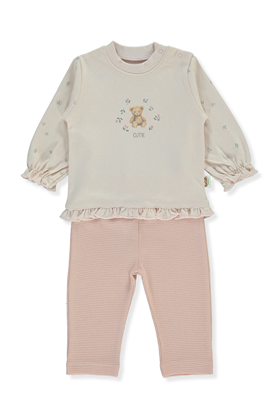 Bebetto Patiksiz Süprem Bebek Takım F1457 Pembe Bebetto Patiksiz Süprem Bebek Takım F1457 Pembe