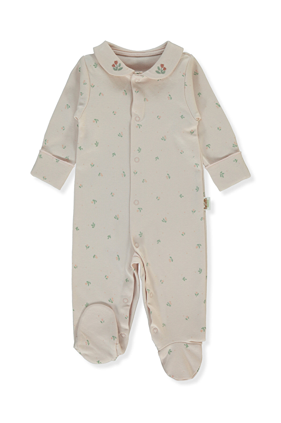 Bebetto Patikli İnterlok Bebek Tulum T3963 Somon Bebetto Patikli İnterlok Bebek Tulum T3963 Somon