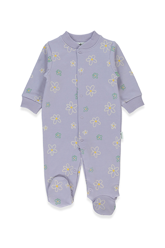 Bebetto Patikli 2 İplik Bebek Tulum K4881 Lila Bebetto Patikli 2 İplik Bebek Tulum K4881 Lila