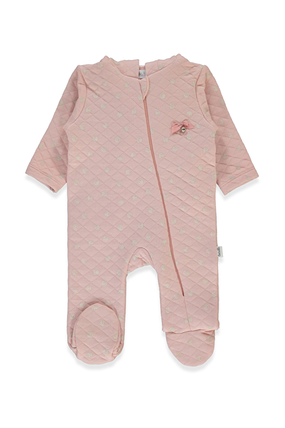 Bebetto Kapitone Patikli Fermuarlı Bebek Tulum K5118 Pembe Bebetto Kapitone Patikli Fermuarlı Bebek Tulum K5118 Pembe