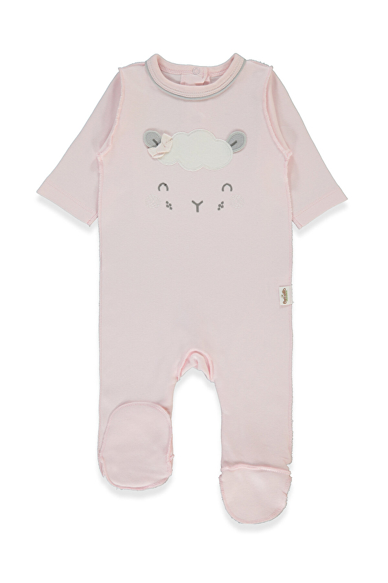 Bebetto Patikli İnterlok Bebek Tulum T4068 Pembe Bebetto Patikli İnterlok Bebek Tulum T4068 Pembe
