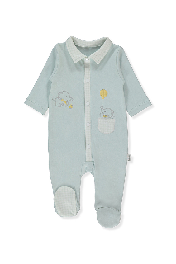 Bebetto Patikli İnterlok Bebek Tulum T4023 Mint Bebetto Patikli İnterlok Bebek Tulum T4023 Mint