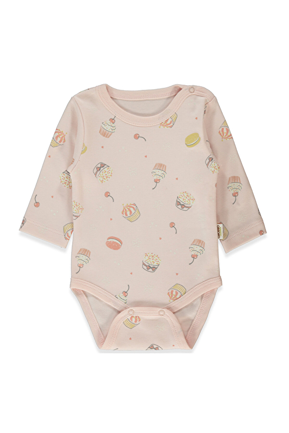 Bebetto Uzun Kol İnterlok Bebek Body T4085 Pembe Bebetto Uzun Kol İnterlok Bebek Body T4085 Pembe