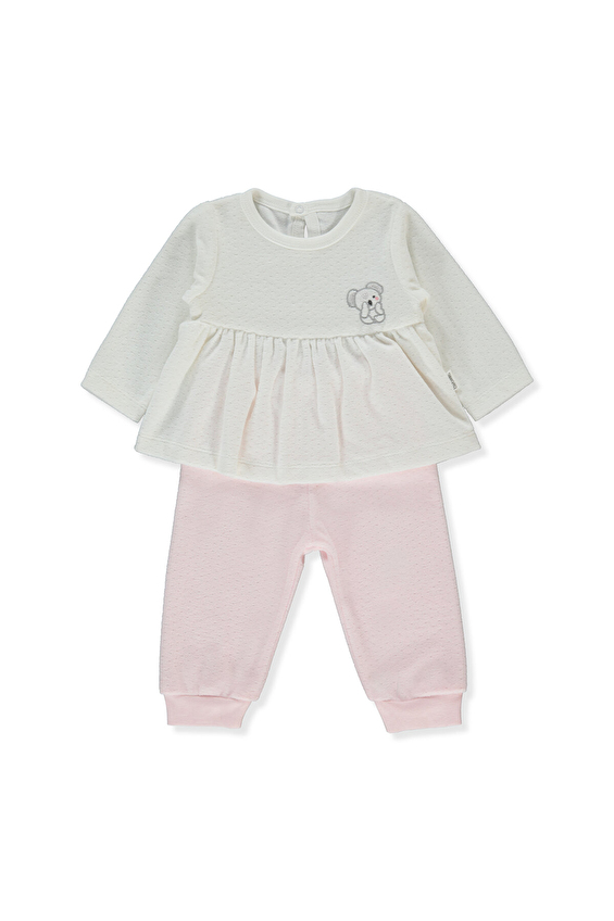 Bebetto Patiksiz Kadife Bebek Takım F1447 Pembe Bebetto Patiksiz Kadife Bebek Takım F1447 Pembe