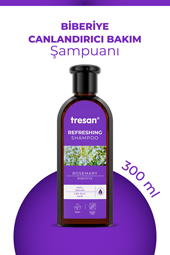 Tresan Şampuan 300 ml Biberiye Canlandırıcı Bakım Tresan Şampuan 300 ml Biberiye Canlandırıcı Bakım