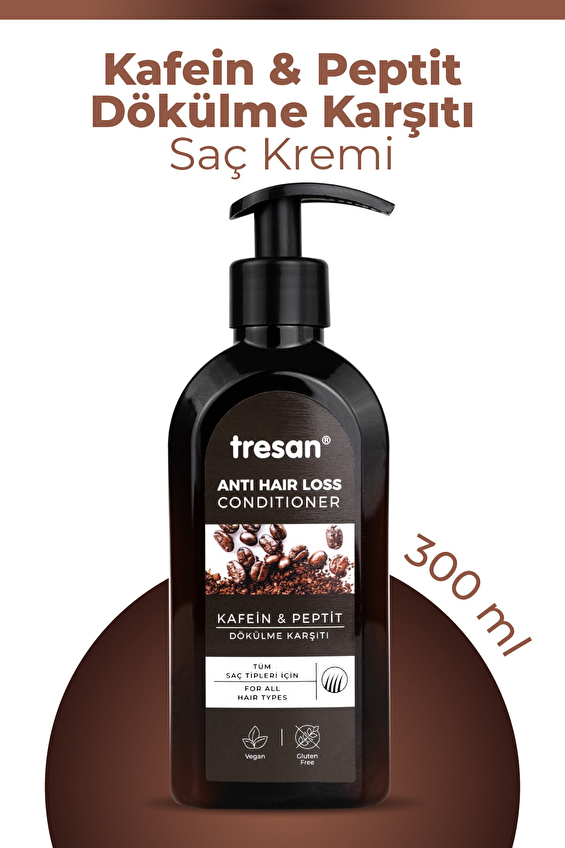 Tresan Kafein & Peptit Dökülme Karşıtı Saç Bakım Kremi 300 ml Tresan Kafein & Peptit Dökülme Karşıtı Saç Bakım Kremi 300 ml