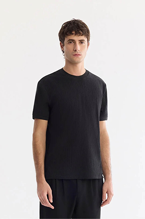 Avva Regular Fit Erkek Tişört A61Y1023 Siyah Avva Regular Fit Erkek Tişört A61Y1023 Siyah