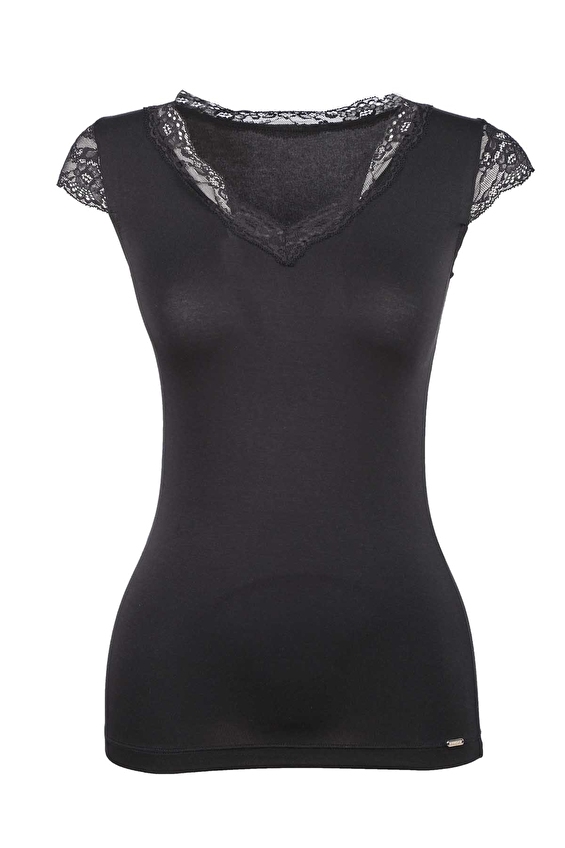 Blackspade V Yaka Kadın Tişört 1348 090 Siyah Blackspade V Yaka Kadın Tişört 1348 090 Siyah