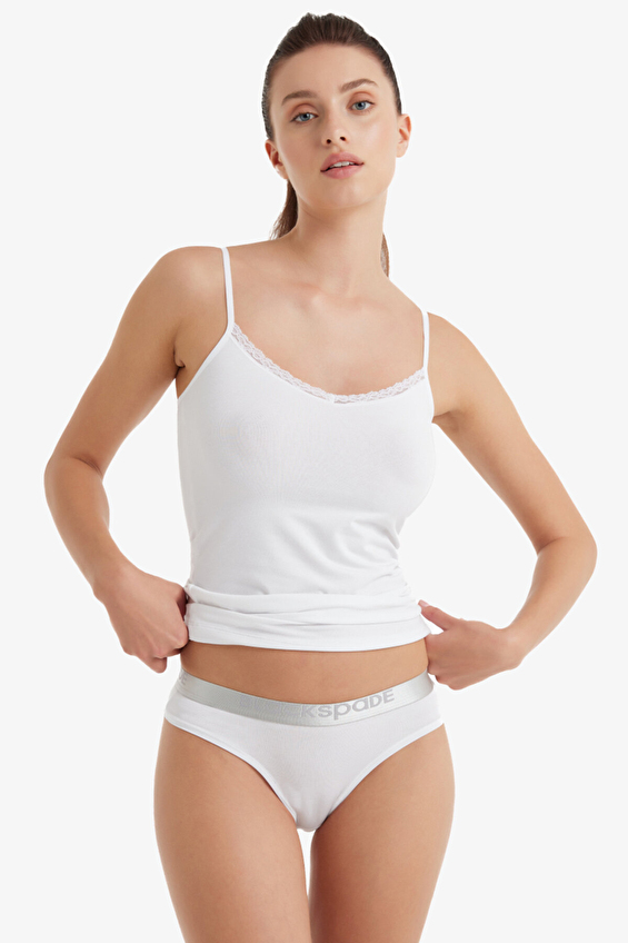 Blackspade Kadın Modal/Tencel Silver Slip 1620 001 Beyaz Blackspade Kadın Modal/Tencel Silver Slip 1620 001 Beyaz