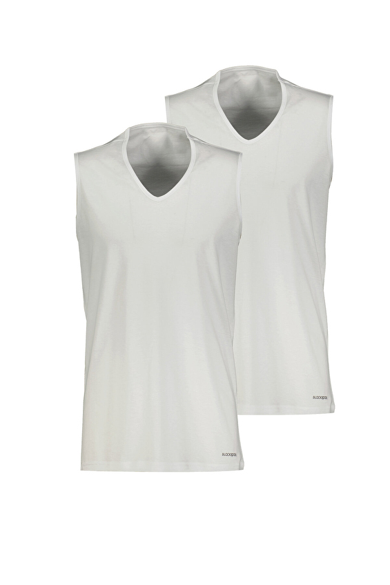 Blackspade V Yaka Sıfır Kol Erkek 2'Li Atlet 9227 950 Beyaz Blackspade V Yaka Sıfır Kol Erkek 2'Li Atlet 9227 950 Beyaz